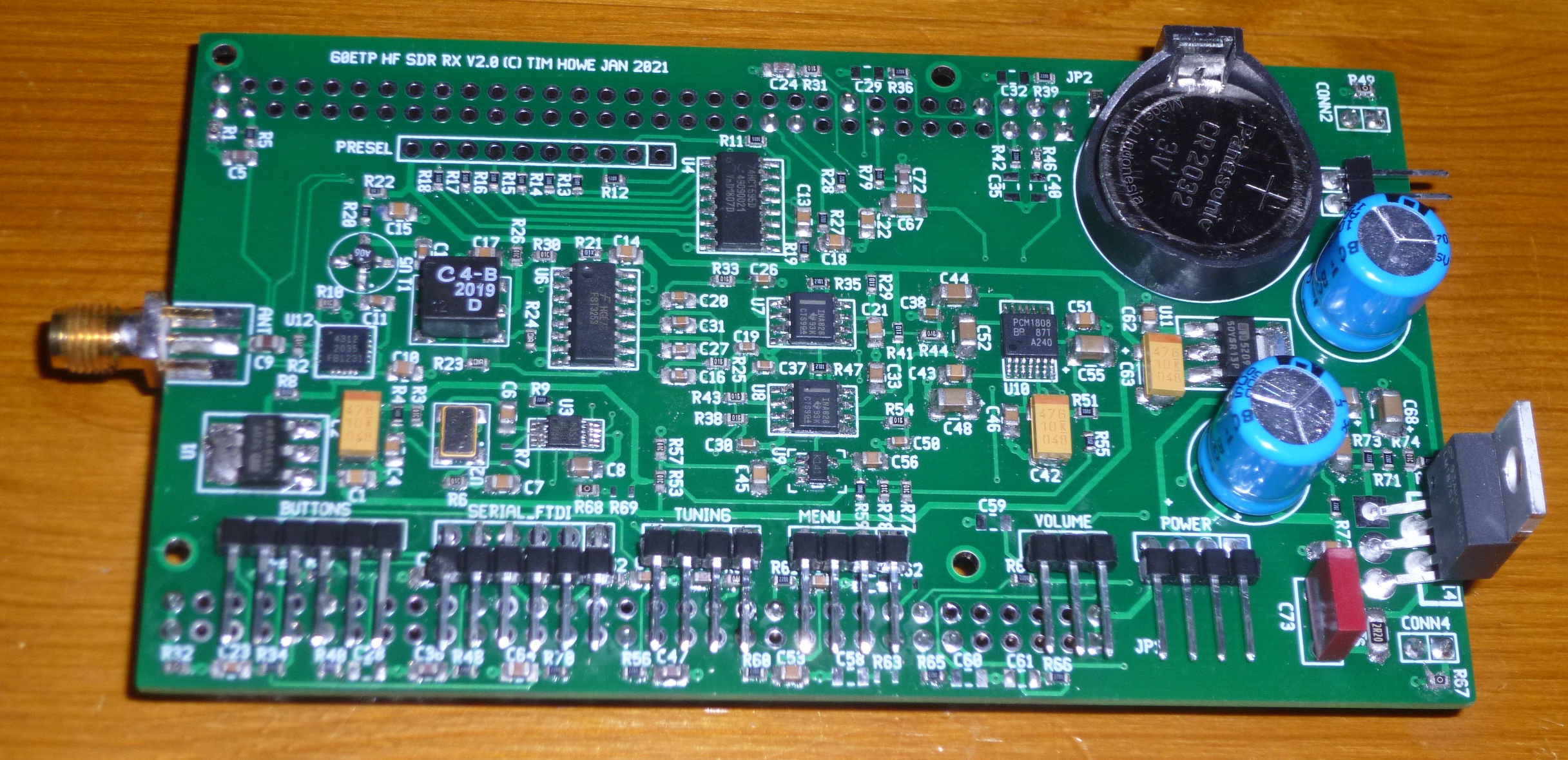 G0ETP V2 SDR Board - Top View