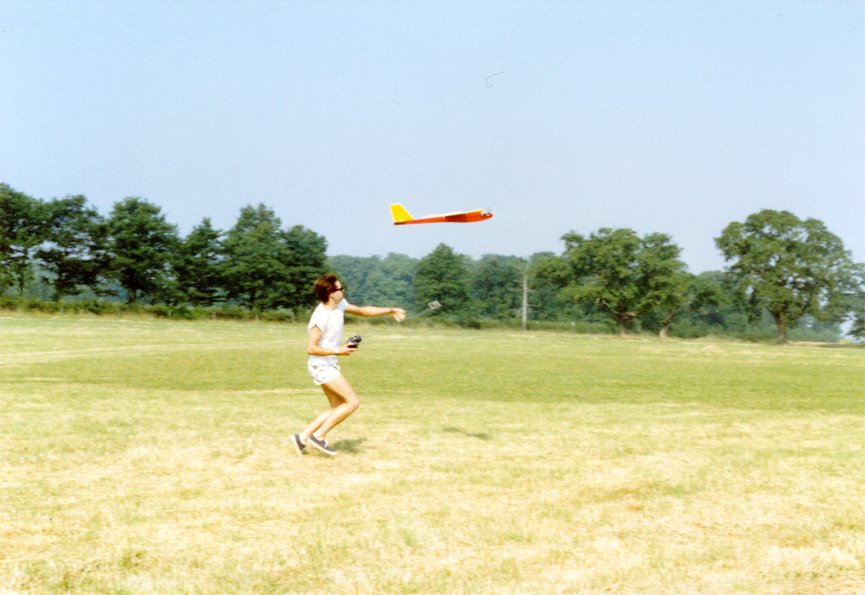 Hand launching at our club field in Olney, Bucks